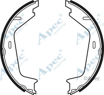 APEC BRAKING Bremžu loku kompl., Stāvbremze SHU555